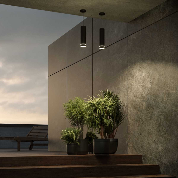 Уличный подвесной светодиодный светильник Elektrostandard DLR023 35084/H черный a061364