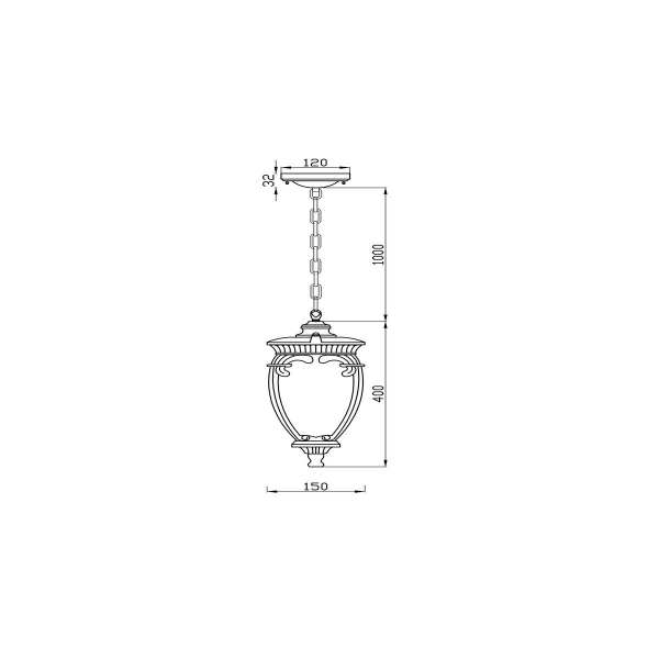 Уличный подвесной светильник Maytoni Fleur O414PL-01GB Уличный подвесной светильник Maytoni Fleur O414PL-01GB
