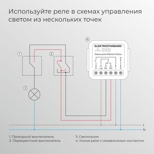 Реле Wi-Fi с независимым контактом Elektrostandard 76010/00 76010/00 Реле Wi-Fi с независимым контактом Elektrostandard 76010/00 76010/00