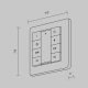 Кнопочная настенная панель 8-ми клавишная DALI Maytoni Lighting control 721053