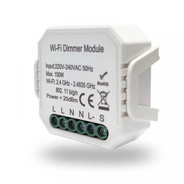 Wi-Fi реле-диммер одноканальное Denkirs 1x150Вт RL1003-DM Wi-Fi реле-диммер одноканальное Denkirs 1x150Вт RL1003-DM