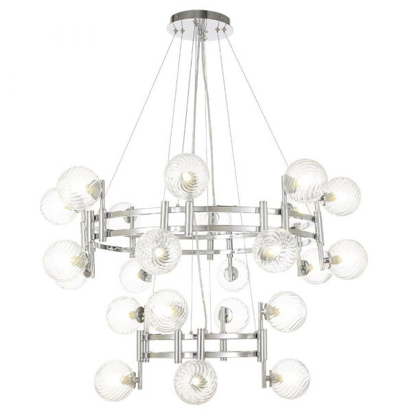 Подвесная люстра Crystal Lux Luxury SP16+8 Chrome Подвесная люстра Crystal Lux Luxury SP16+8 Chrome