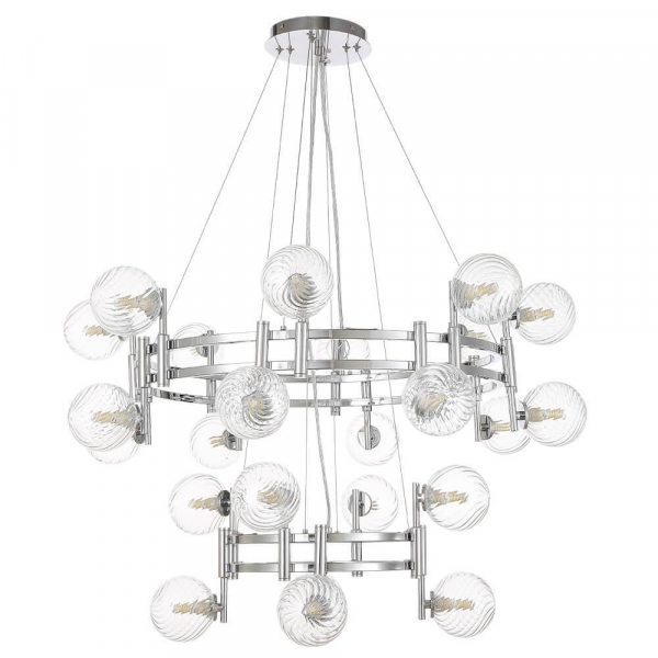 Подвесная люстра Crystal Lux Luxury SP16+8 Chrome Подвесная люстра Crystal Lux Luxury SP16+8 Chrome
