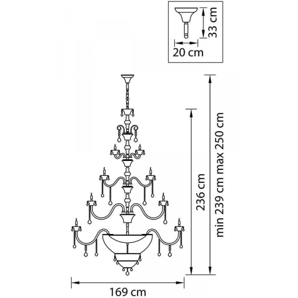 Подвесная люстра Osgona Tesoro 710572 Подвесная люстра Osgona Tesoro 710572