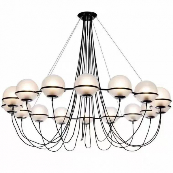 Подвесная люстра iLamp Globe 10346P/16 BK-WH Подвесная люстра iLamp Globe 10346P/16 BK-WH