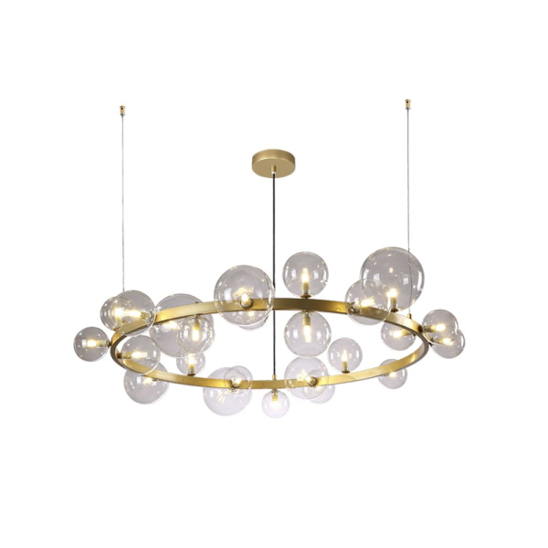 Подвесная люстра Crystal Lux Agata SP24 V2 Gold/Transparente