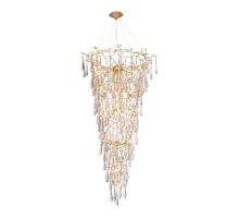Подвесная люстра Crystal Lux Reina SP34 D1200 Gold Pearl