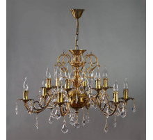 Подвесная люстра Ambiente Alicante 8888/6+6 AB Leaf Crystal