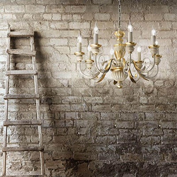 Подвесная люстра Ideal Lux Firenze Sp8 Bianco Antico 012872 Подвесная люстра Ideal Lux Firenze Sp8 Bianco Antico 012872