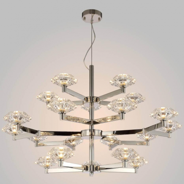 Подвесная люстра Crystal Lux Rebeca SP5+10+5 Nickel Подвесная люстра Crystal Lux Rebeca SP5+10+5 Nickel