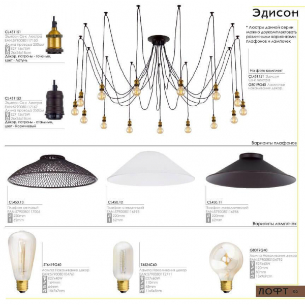 Подвесная люстра Citilux Эдисон CL451152 Подвесная люстра Citilux Эдисон CL451152