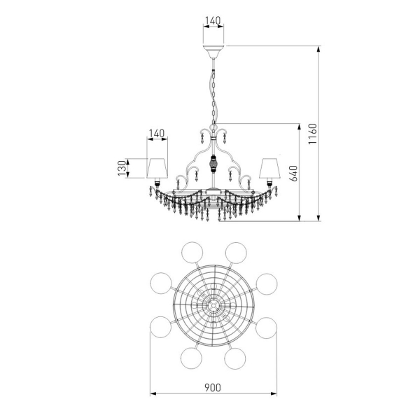 Подвесная люстра Bogates 305/15 Strotskis Подвесная люстра Bogates 305/15 Strotskis