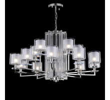 Подвесная люстра Crystal Lux Nicolas SP-PL10+5 Nickel/White