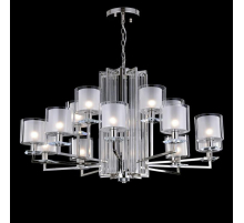 Подвесная люстра Crystal Lux Nicolas SP-PL10+5 Nickel/White