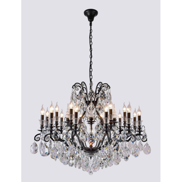 Подвесная люстра Crystal Lux Magnifico SP19 Black/Transparent