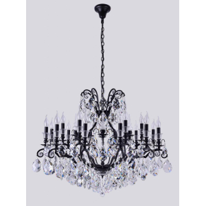 Подвесная люстра Crystal Lux Magnifico SP19 Black/Transparent