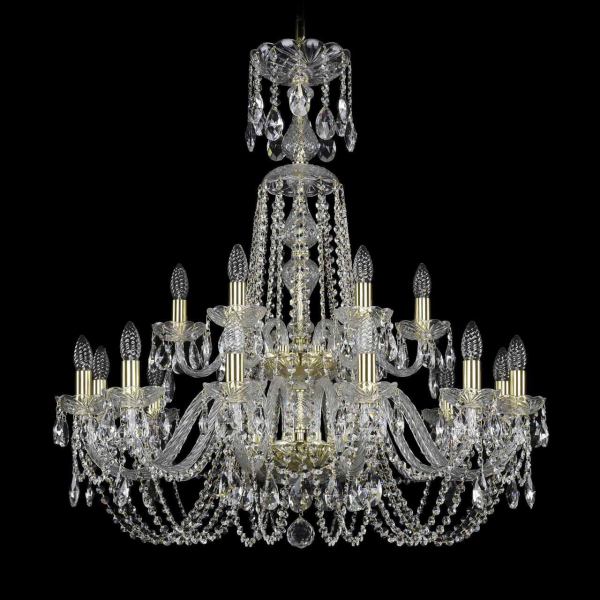 Подвесная люстра Bohemia Ivele 1402/12+6/300/XL-91/2d G Подвесная люстра Bohemia Ivele 1402/12+6/300/XL-91/2d G