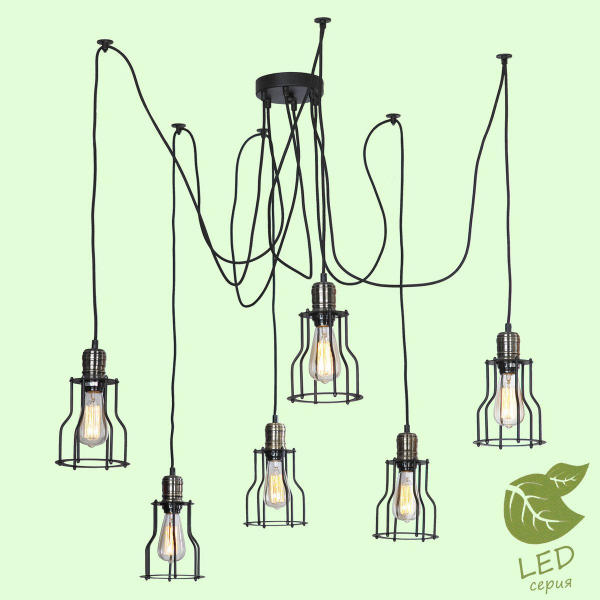 Подвесная люстра Lussole Loft Shirley GRLSP-9310 Подвесная люстра Lussole Loft Shirley GRLSP-9310