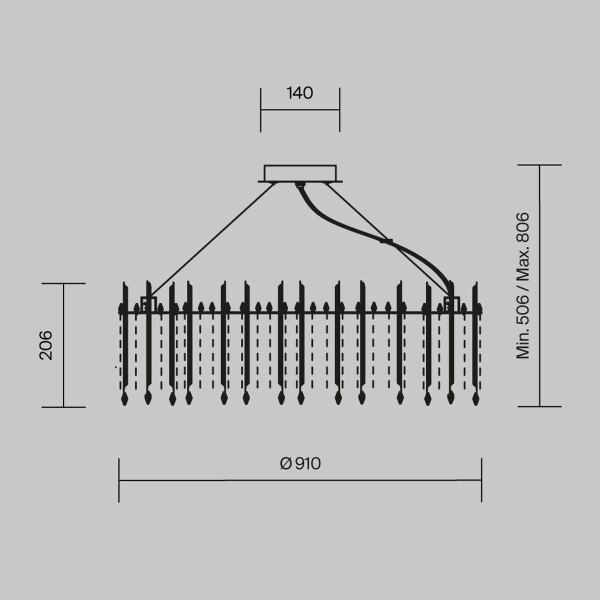 Подвесная люстра Maytoni Rocio MOD036PL-18N