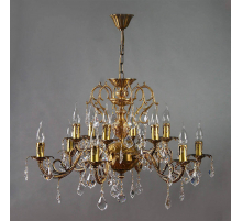 Подвесная люстра Ambiente Alicante 8888/6+6 AB Leaf Crystal
