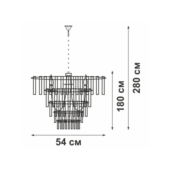 Каскадная люстра Vitaluce V1808-1/12+12+1 Каскадная люстра Vitaluce V1808-1/12+12+1