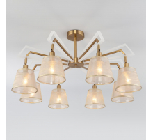 Потолочная люстра Eurosvet 60082/8 золотая бронза