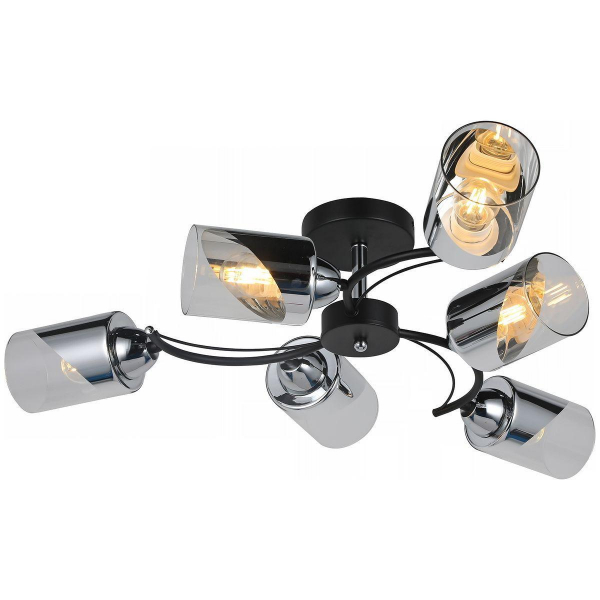 Потолочная люстра Illumico IL8208-6COU-79 BK CR Потолочная люстра Illumico IL8208-6COU-79 BK CR