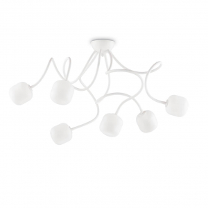 Потолочная люстра Ideal Lux Octopus PL6 Bianco 174921