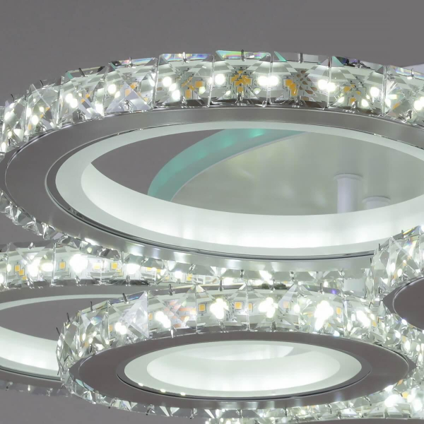 Потолочная светодиодная люстра Reluce 03900-0.3-5+5B WH+CR (RGB) Потолочная светодиодная люстра Reluce 03900-0.3-5+5B WH+CR (RGB)