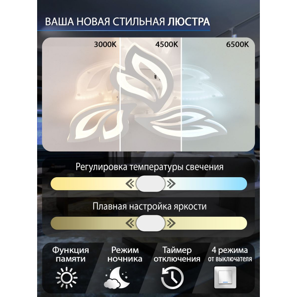 Потолочная светодиодная люстра Natali Kovaltseva LED LAMPS 81426 Потолочная светодиодная люстра Natali Kovaltseva LED LAMPS 81426
