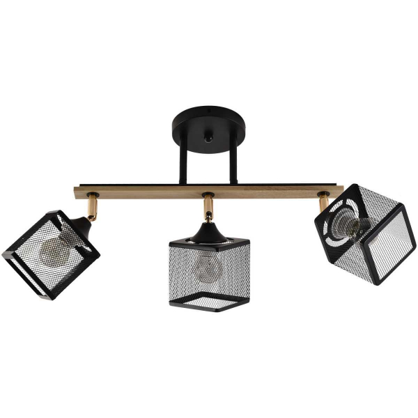 Люстра Reluce 01591-3.3-03B BK+FGD+WOOD Люстра Reluce 01591-3.3-03B BK+FGD+WOOD