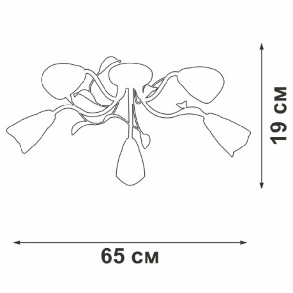 Потолочная люстра Vitaluce V3872-0/5PL