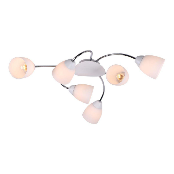 Потолочная люстра IMEX MD.8410-6-S CH+WH Потолочная люстра IMEX MD.8410-6-S CH+WH
