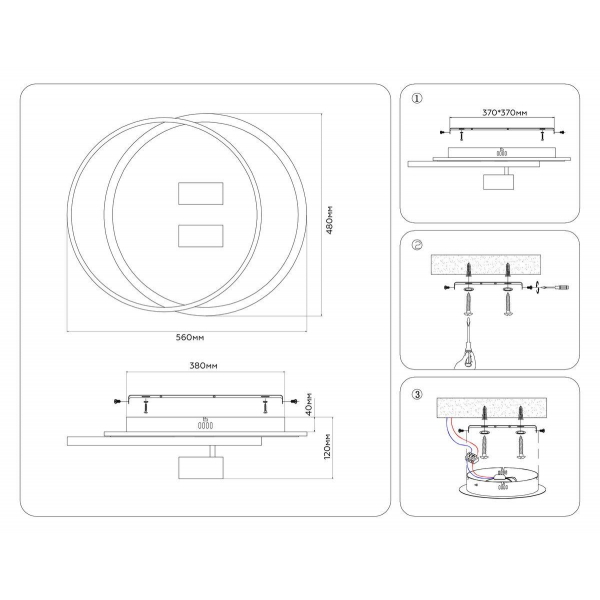 Потолочная светодиодная люстра Ambrella light Comfort LineTech FL51391 Потолочная светодиодная люстра Ambrella light Comfort LineTech FL51391