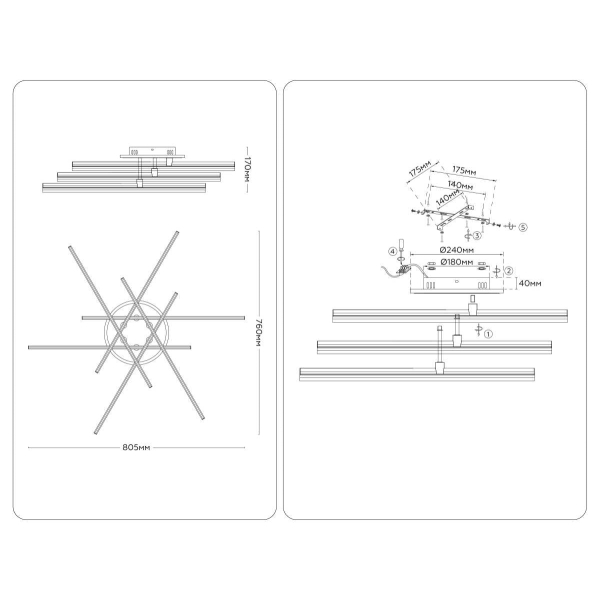 Люстра Ambrella Light COMFORT FL6253