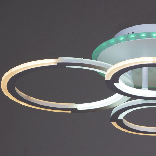 Потолочная светодиодная люстра Reluce 09820-3.3-2+2A WH (RGB) Потолочная светодиодная люстра Reluce 09820-3.3-2+2A WH (RGB)