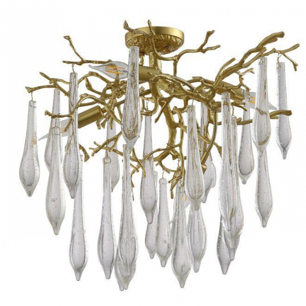 Потолочная люстра Crystal Lux Reina PL5 D600 Gold Pearl Потолочная люстра Crystal Lux Reina PL5 D600 Gold Pearl