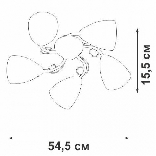 Потолочная люстра Vitaluce V3886-9/5PL Потолочная люстра Vitaluce V3886-9/5PL