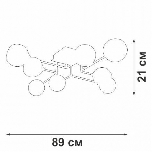 Потолочная люстра Vitaluce V4795-1/8PL Потолочная люстра Vitaluce V4795-1/8PL