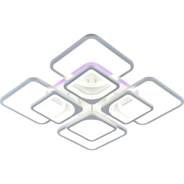 Потолочная светодиодная люстра Reluce 11005-0.3-4+4RGB WH(RGB) Потолочная светодиодная люстра Reluce 11005-0.3-4+4RGB WH(RGB)