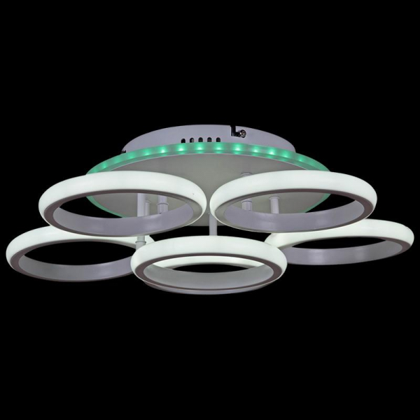 Потолочная светодиодная люстра Reluce 05855-0.3-5+1 WH (RGB) Потолочная светодиодная люстра Reluce 05855-0.3-5+1 WH (RGB)