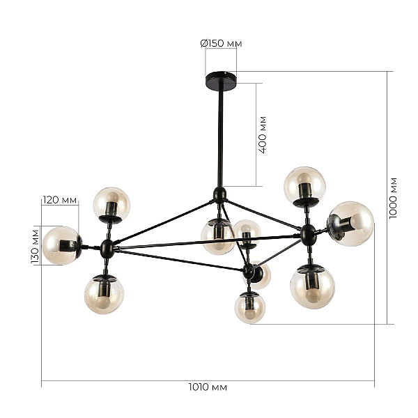 Потолочная люстра Evoluce Lacotta SLE154903-10