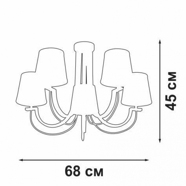 Потолочная люстра Vitaluce V3075-9/5PL Потолочная люстра Vitaluce V3075-9/5PL