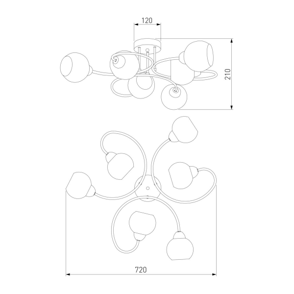 Потолочная люстра Eurosvet Tulia 30136/6 белый