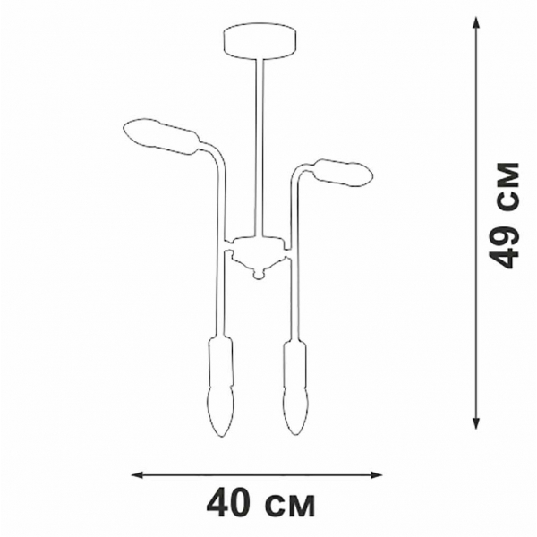 Потолочная люстра Vitaluce V3022-1/4PL Потолочная люстра Vitaluce V3022-1/4PL