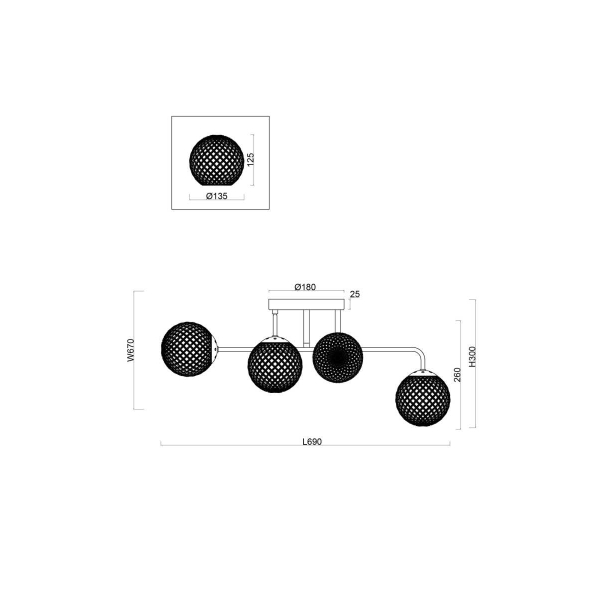 Люстра Freya FR8016PL-06BBS