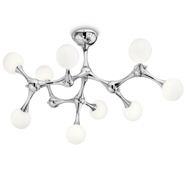 Потолочная люстра Ideal Lux Nodino PL9 Cromo 133393 Потолочная люстра Ideal Lux Nodino PL9 Cromo 133393