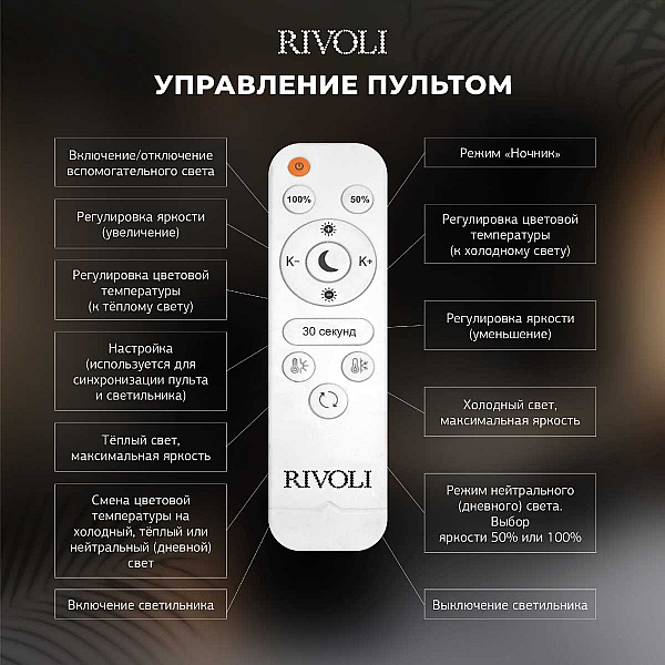 Потолочная светодиодная люстра Rivoli Violina 6152-107 Б0066458