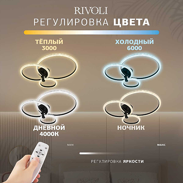 Потолочная светодиодная люстра Rivoli Letizia 6176-703 Б0068372