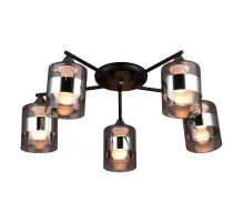 Потолочная люстра IMEX MD.0877-5-S BK+CH